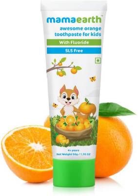 Picture of Mamaearth Sulfate Free Awesome Orange Toothpaste For Kids With Fluoride