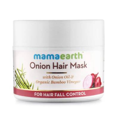 Picture of Mamaearth Onion Hair Mask, For Hair Fall Control, With Onion Oil & Organic Bamboo Vinegar, 200ml