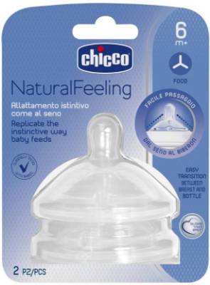 Picture of Chicco 2 Teat Natural Feeling 6M+ F Fast