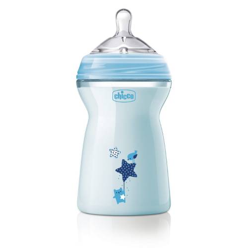 Picture of Chicco Natural Feeling Fbottle 6M+ 330ml Blue Col