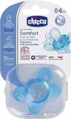 Picture of Chicco Soother Ph.Comfort Blue Sil 0-6M 1Pc