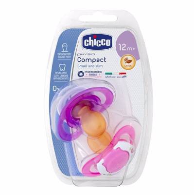 Picture of Chicco Soother Ph.Compact Pink Lx 12/16-36M 2Pb