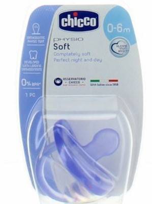 Picture of Chicco Soother Ph.Soft Blue Sil 0-6M 1Pc B