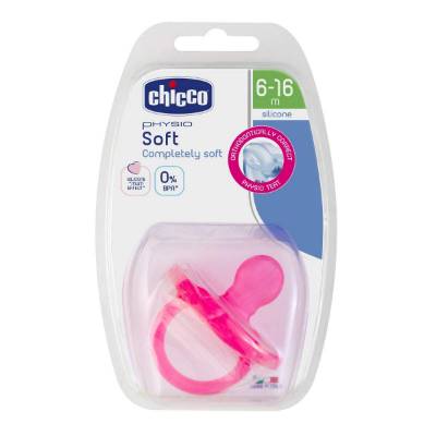 Picture of Chicco Soother Ph.Soft Pink Sil 6-12M 1Pc B