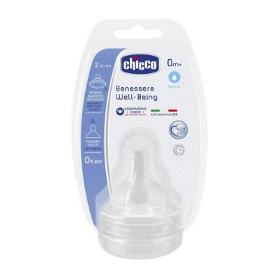 Picture of Chicco Wb Teat 0M+ Norm Sil 2Pcs