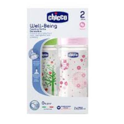 Picture of Chicco Wellbeing Biapack 250ml Pink&Green