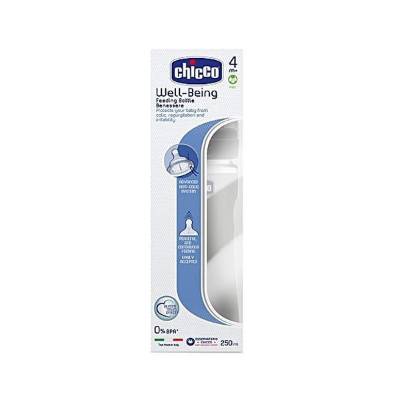 Picture of Chicco Wellbeing Single Pack Pp Bottle 250ml Fast Flow (No Decoration)