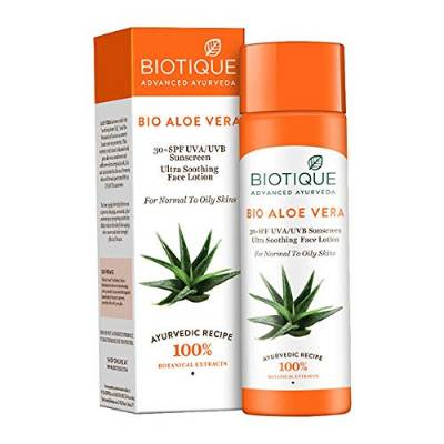 Picture of Biotique Bio ALOEVERA Lotion 30SPF Sunscreen 120ml