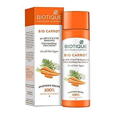 Picture of Biotique Bio Carrot lotion 40 SPF Sunscreen 190ml