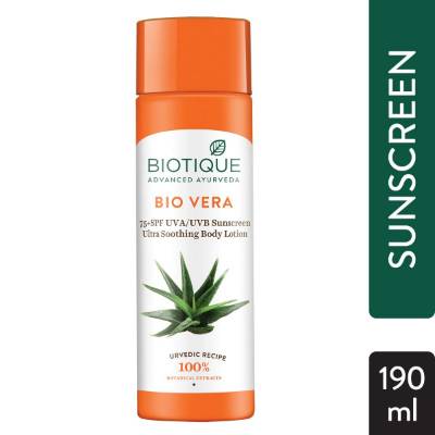 Picture of Biotique Bio ALOEVERA Lotion 75SPF Sunscreen 190ml