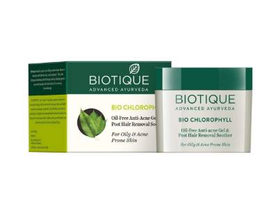 Picture of Biotique Bio Chlorophyll Oil FREE Anti Acnel Gel & post hair removal soother 50gm