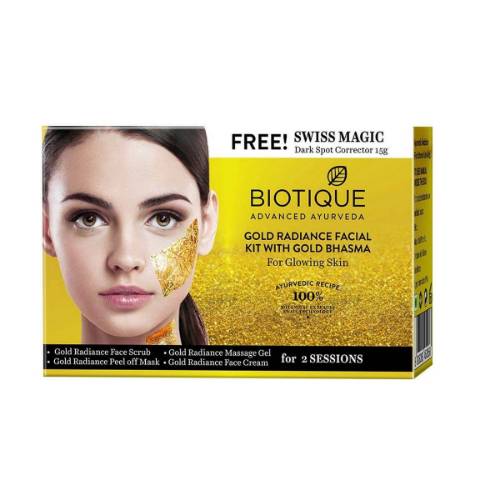 Picture of Biotique Bio Gold Radiance Facial kit With Gold Bhasma 75gm