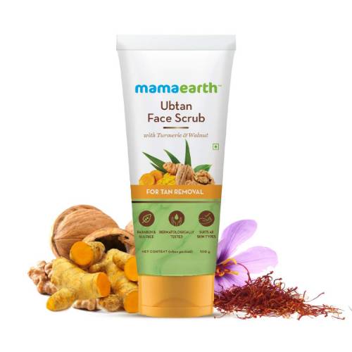 Picture of Mamaearth Ubtan Face Scrub with Turmeric & Walnut for Tan Removal - 100g