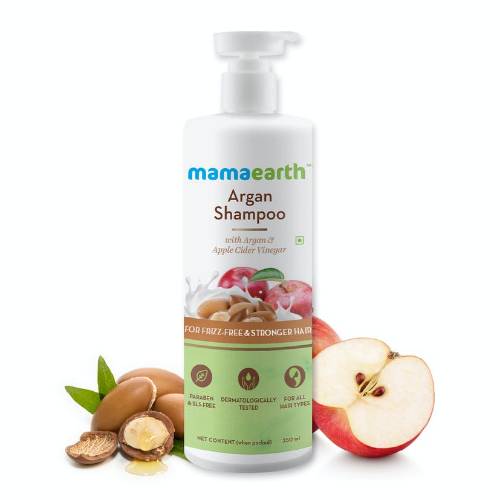 Picture of Mamaearth Argan Shampoo with Argan & Apple Cider Vinegar for Frizz-free & Stronger Hair - 250ml