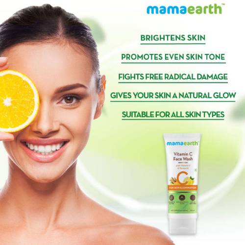 Picture of Mamaearth Vitamin C Face Wash With Vitamin C &amp; Turmeric for Skin Illumination - 100g