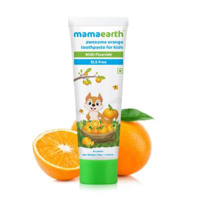 Picture of Mamaearth 100 Percent Natural awesome orange tooth paste