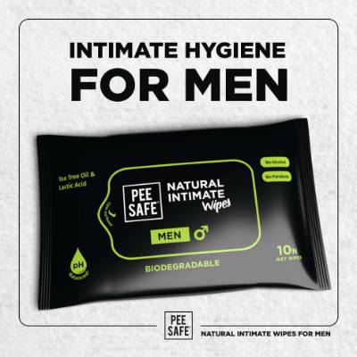 Picture of Pee Safe Biodegradable Intimate Wipes for Men - Pack of 10