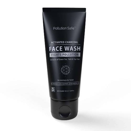 Picture of Pollution Safe Activated Charcoal Face Wash Goodness of Green Tea and Tulsi - 100ml