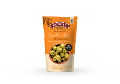 Picture of Borges Green Pitted Olives With Garlic