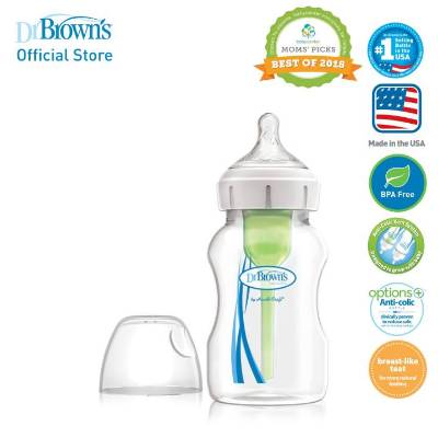 Picture of Dr. Brown's 11 oz/ 330ml Options+ Wide-Neck Bottle with LEVEL 2 NIPPLE, PP, 1-Pack