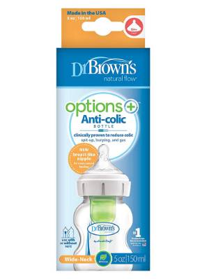 Picture of Dr. Brown's 5 oz / 150ml Options+ Wide-Neck Bottle, PP, 1-Pack