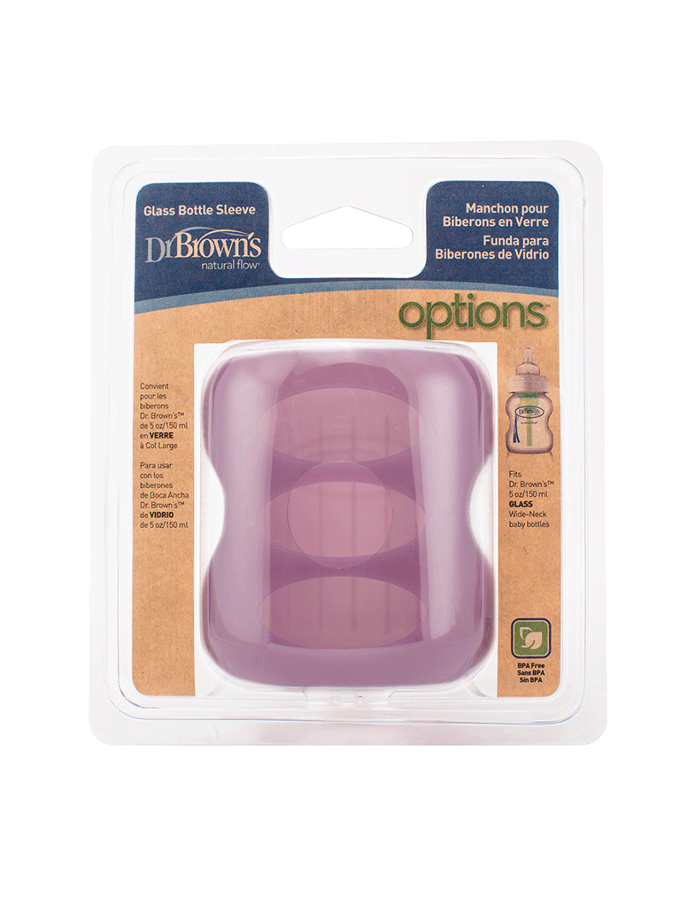 Picture of Dr. Brown&#x27;s 5 oz Wide-Neck Glass Bottle Sleeve - Purple