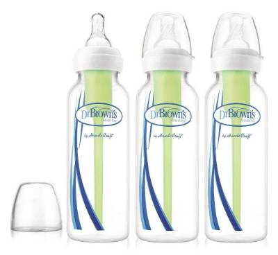 Picture of Dr. Brown's 8 oz / 250ml PP Narrow-Neck "Options" Baby Bottle, 3-Pack