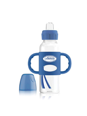 Picture of Dr. Brown's 8 oz / 250ml PP N Sippy Spout Bottle w/ Silicone Handles, Blue, Single