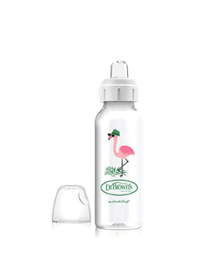 Picture of Dr. Brown's 8 oz / 250ml PP N Sippy Spout Bottle, Flamingo