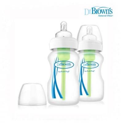 Picture of Dr. Brown's 9 oz / 270ml Options+ Wide-Neck Bottle, Glass, 2-Pack