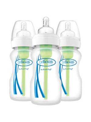 Picture of Dr. Brown's 9 oz / 270ml Options+ Wide-Neck Bottle, PP, 3-Pack