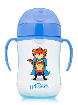 Picture of Dr. Brown's 9 oz / 270ml Soft-Spout Toddler Cup, Blue Superhero (9m+)