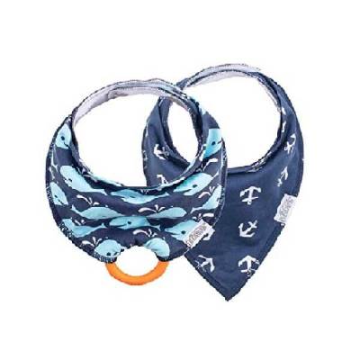 Picture of Dr. Brown's Bandana Bib w/ Teether, Anchors/ Whales 2-pk