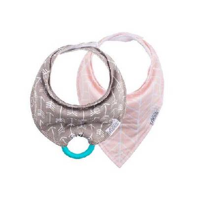 Picture of Dr. Brown's Bandana Bib w/ Teether, Arrows/ Herringbone 2-pk