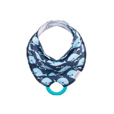 Picture of Dr. Brown's Bandana Bib w/ Teether, Whales, Single