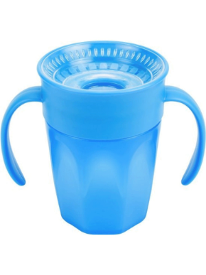 Picture of Dr. Brown's Cheers 360 Cup with Handles, 7 oz/200ml, Blue