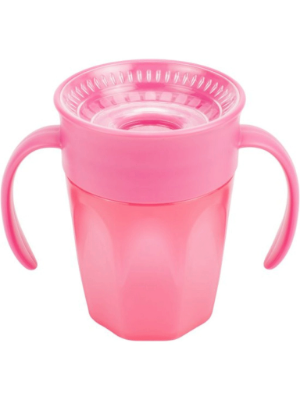 Picture of Dr. Brown's Cheers 360 Cup with Handles, 7 oz/200ml, Pink