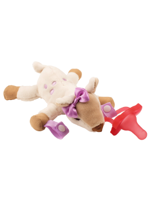 Picture of Dr. Brown's Deer Lovey with Pink One-Piece Pacifier