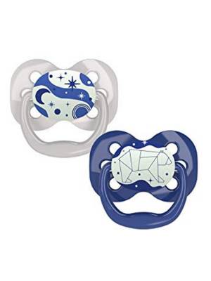 Picture of Dr. Brown's Advantage Pacifiers, Stage 1, Glow in the Dark, Blue, 2-Pack