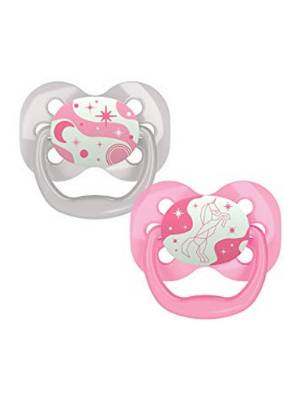 Picture of Dr. Brown's Advantage Pacifiers, Stage 1, Glow in the Dark, Pink, 2-Pack