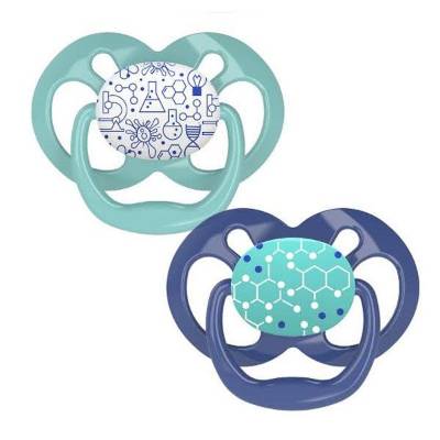 Picture of Dr. Brown's Advantage Pacifiers, Stage 2, Blue Chemistry, 2 pack