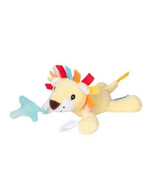 Picture of Dr. Brown's Lonny the Lion Lovey w/ Aqua One-Piece Pacifier