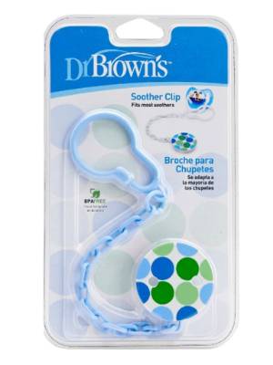 Picture of Dr. Brown's Pacifier Tether/Clip - All Plastic - Pink (6) & Blue (6)