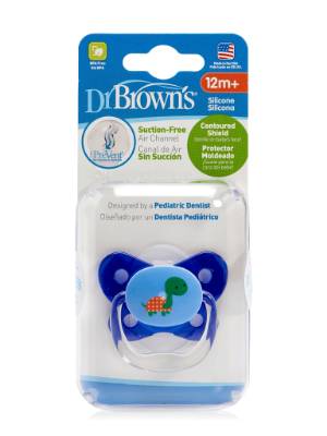 Picture of Dr. Brown's PreVent Contoured SHIELD Pacifier - Stage 3 * 12+M - Blue, 1-Pack