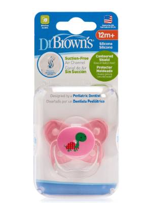 Picture of Dr. Brown's PreVent Contoured SHIELD Pacifier - Stage 3 * 12+M - Pink, 1-Pack