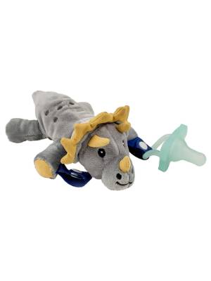 Picture of Dr. Brown's Teddy the Triceratops Lovey w/ Aqua One-Piece Pacifier