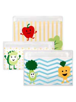 Picture of Dr. Brown's Tummy Grumbles Reusable Snack Bags, 3-pack