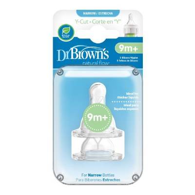 Picture of Dr. Brown's Y-Cut Silicone Narrow-Neck "Options" Nipple, 2-Pack