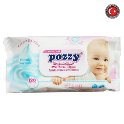 Picture of Pozzy Wet Wipes Mega Pink W/Cap 120Pcs