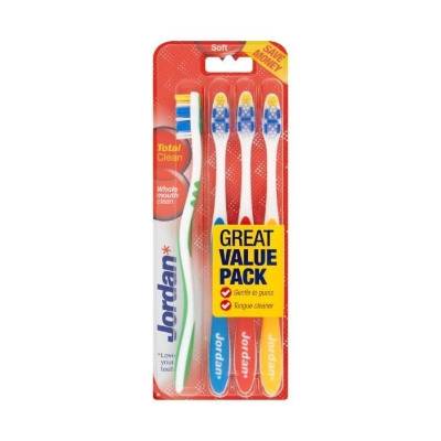 Picture of Jordan Total Clean 4 Pack Soft Toothbrush